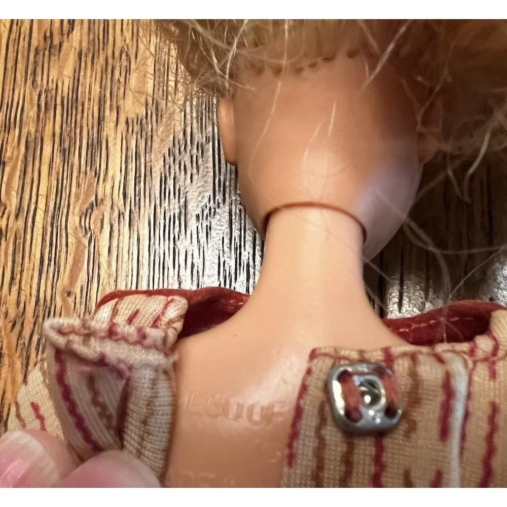 Vintage Barbie Dress 1978 Best Buy 1907 Mattel Superstar Era Tan Red Midi